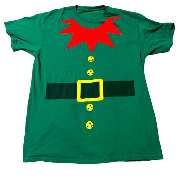 Unisex Christmas Elf Costume Tee men’s women’s Shirt - Picture 1 of 2